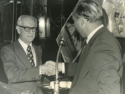 Homenaje a José Jiménez Gil en Almuerzo AMCHAMDR Febrero 1973